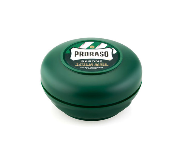 Proraso Shaving Soap, 75ml Tub - Menthol and Eucalyptus