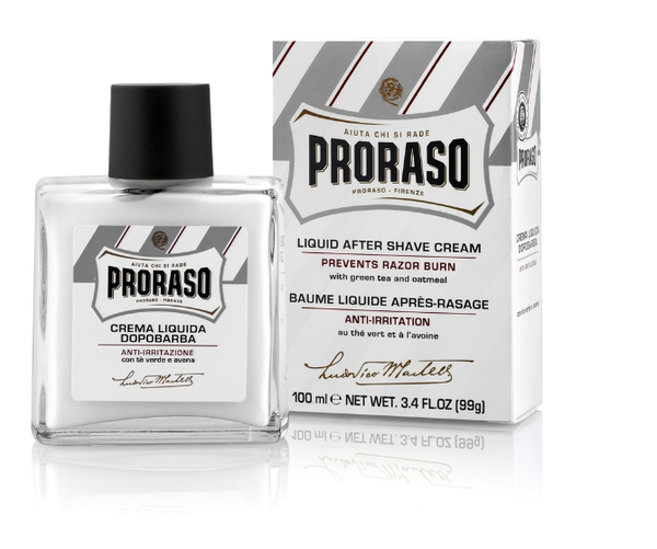 Proraso Green Tea & Oatmeal Liquid Cream Aftershave Balm 100ml.