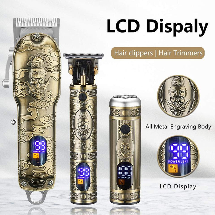 Hair Clipper Beard Trimmer Nose Hair Trimmer 3pcs Set