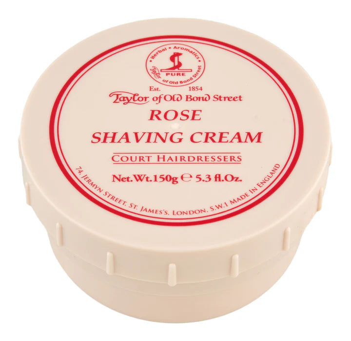 Taylor of Old Bond Street Gentlemen's Rose Shaving Cream - 150g