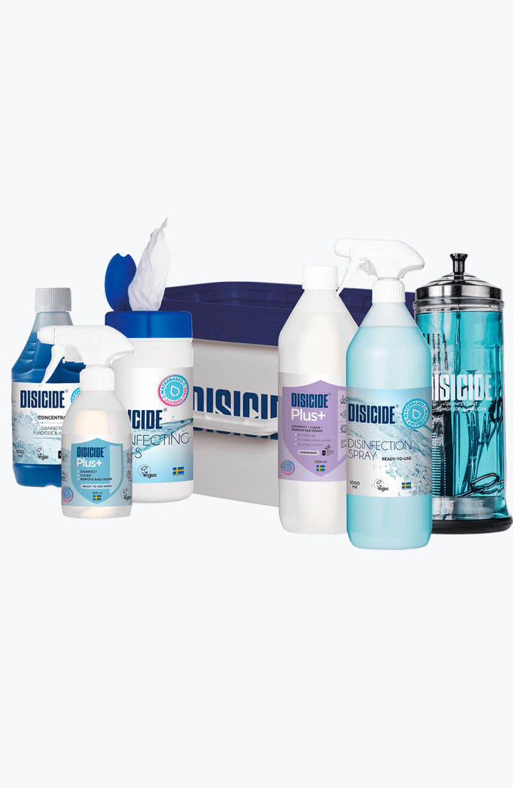 Disicide Startset White - Cleaning and Disinfecting Set for Salons