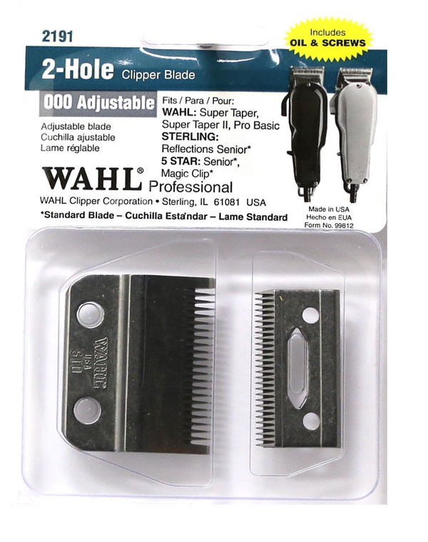 Wahl 2 Hole Adjustable Clipper Replacement Blade Set #2191