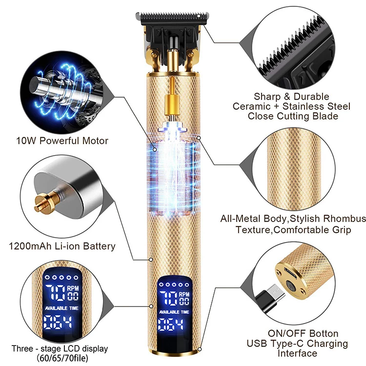 Professional Fader Hair Digital Trimmer