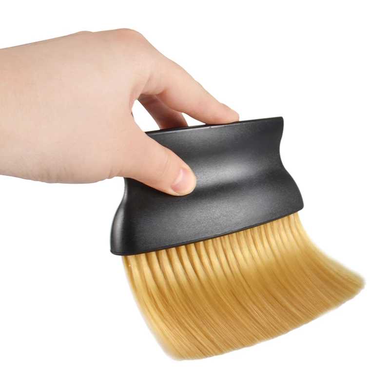 Brown Hairs Barber Neck Brush Nylon Synthetic hair
