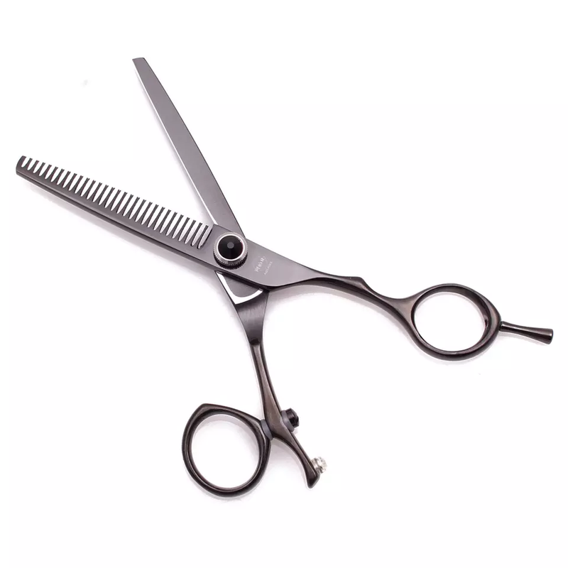Black Swivel 6.0" 440c Hairdressing Scissors Set