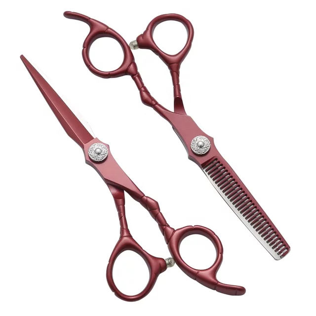 Maroon Hairdressing 6.0" Scissors Set