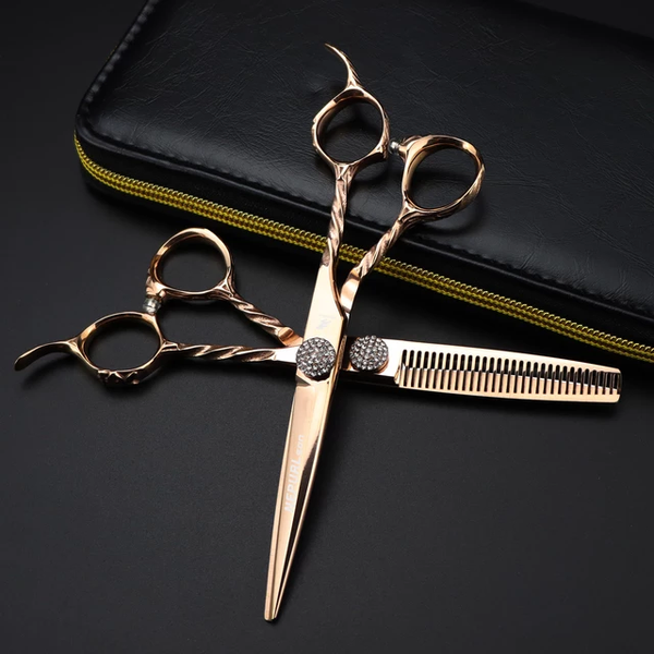 Rose Gold 6.0'' Hairdressing Scissors Set