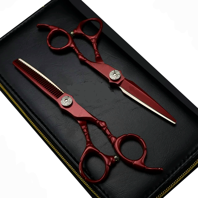 Maroon Hairdressing 6.0" Scissors Set