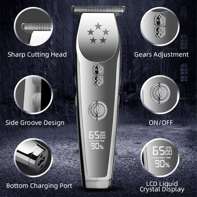 Professional Fader Hair Digital Trimmer