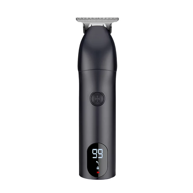 Professional Cordless Barber Digital Hair Trimmer in Black Colour