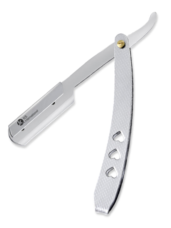 Silver Professional Straight Blade Razor