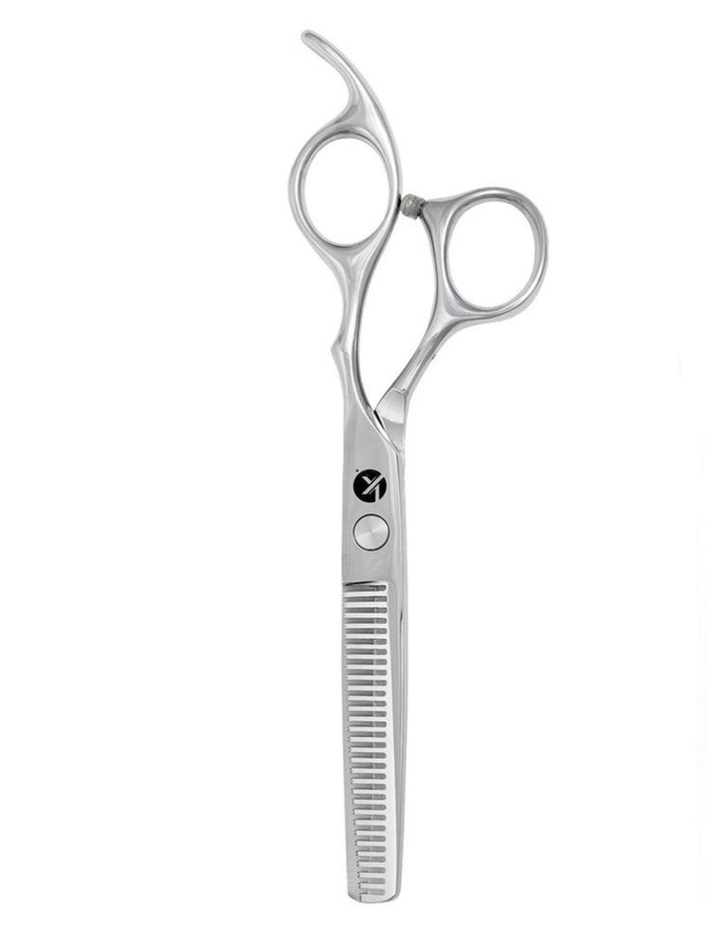 Elegant Silver Line Thinning Scissors For Barbers