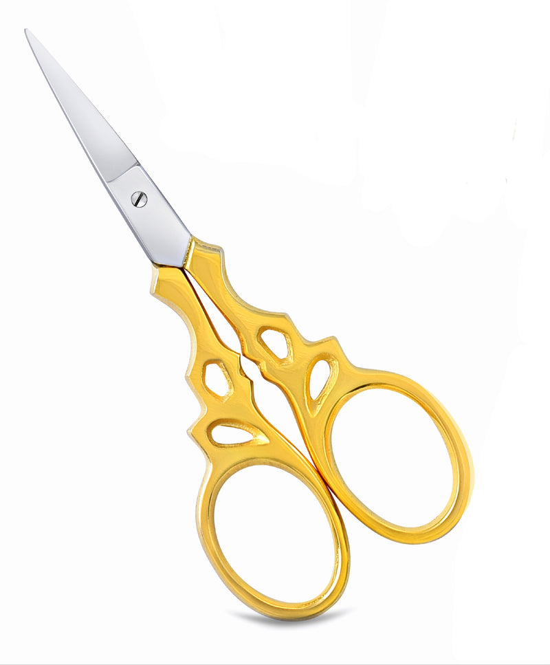 Gold Plated Fancy Small Scissors For Barbers