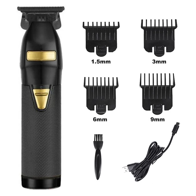 Professional Cordless Barber Hair Trimmer in Black Colour