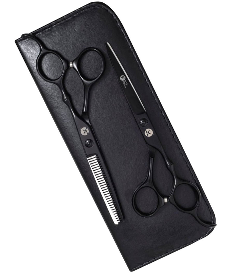 Classic Matte Black 5.5" & 6.5" Hairdressing Scissors Set
