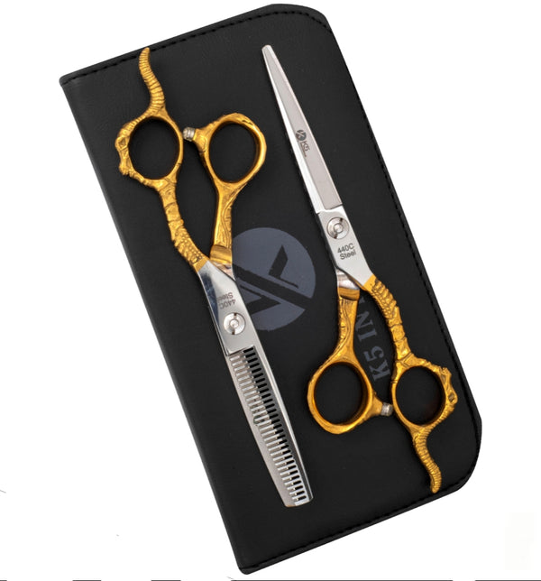 Golden Tail 6.0" Hairdressing Scissors Set