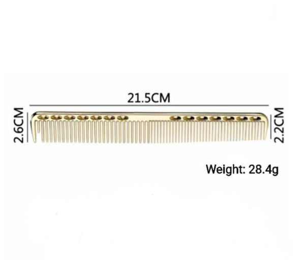 Multi-Purpose Golden Hairdressing Metal / Aluminum Comb