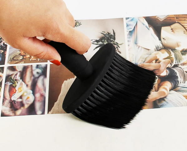 Black Barber Neck Brush Nylon Synthetic hair