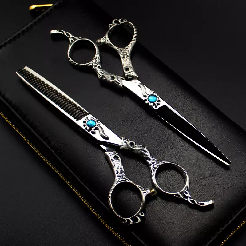 Blue Cystal Professional Hairdressing Scissors Set