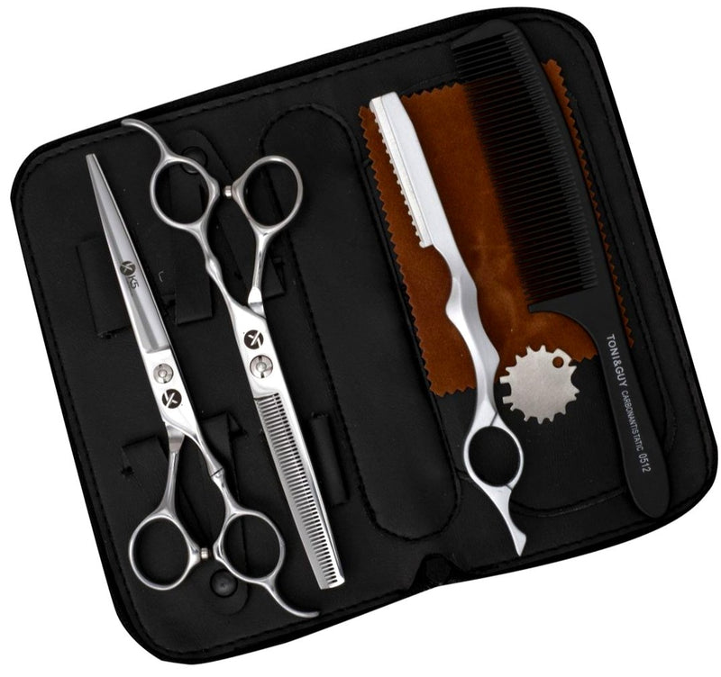 6.5" Classic Silver Chrome Hairdressing Scissors Set