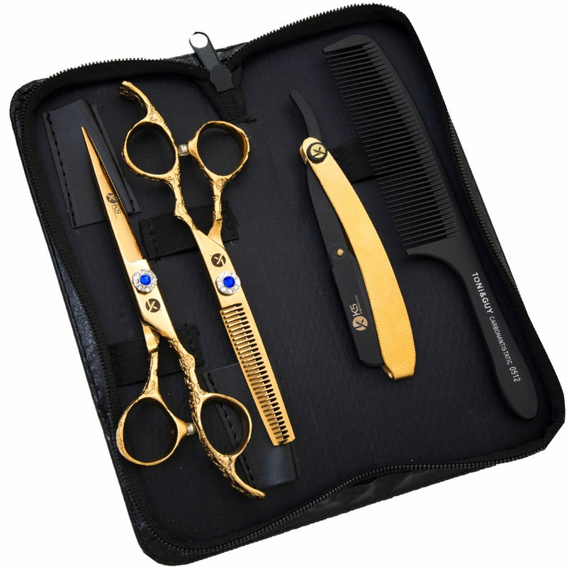 Gold Dragon Hairdressing Scissors Set