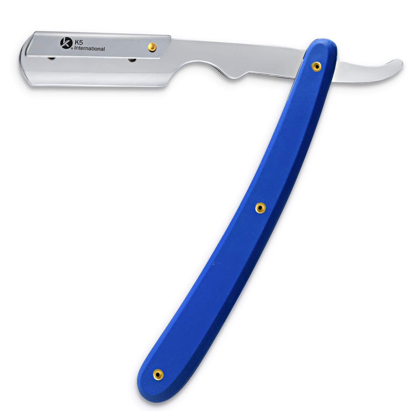 Blue Black Razor Professional Single Blade Straight Razor Blue Handle – K5 International