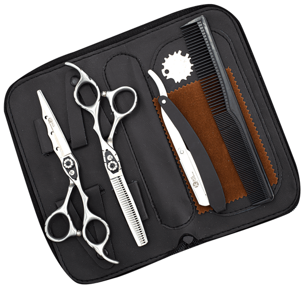 Curved Right Handed 6.0" Barber Scissors Set