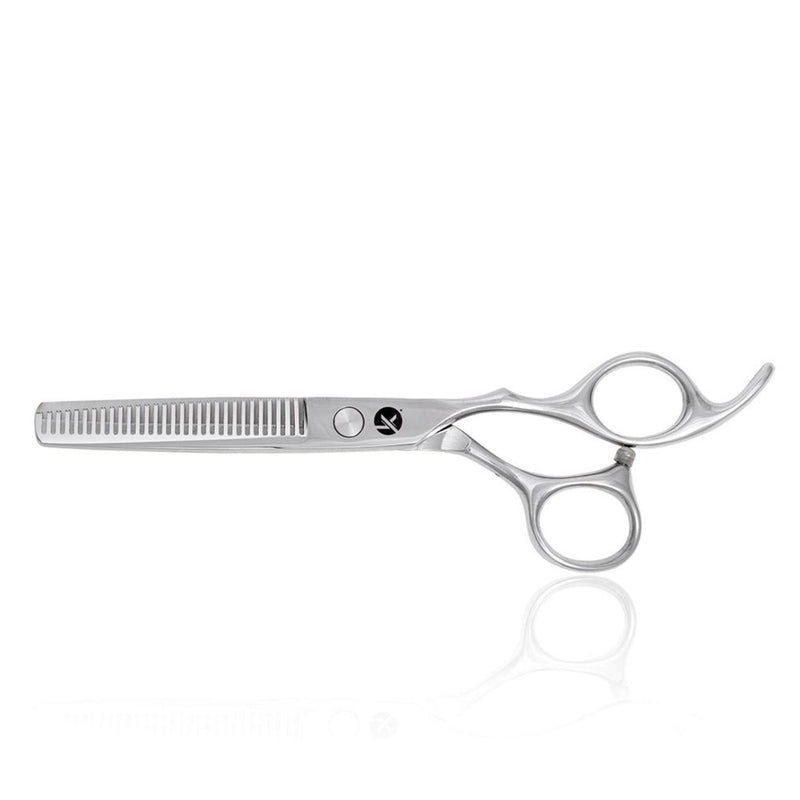 Elegant Silver Line Thinning Scissors For Barbers