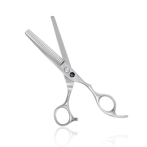 Elegant Silver Line Thinning Scissors For Barbers