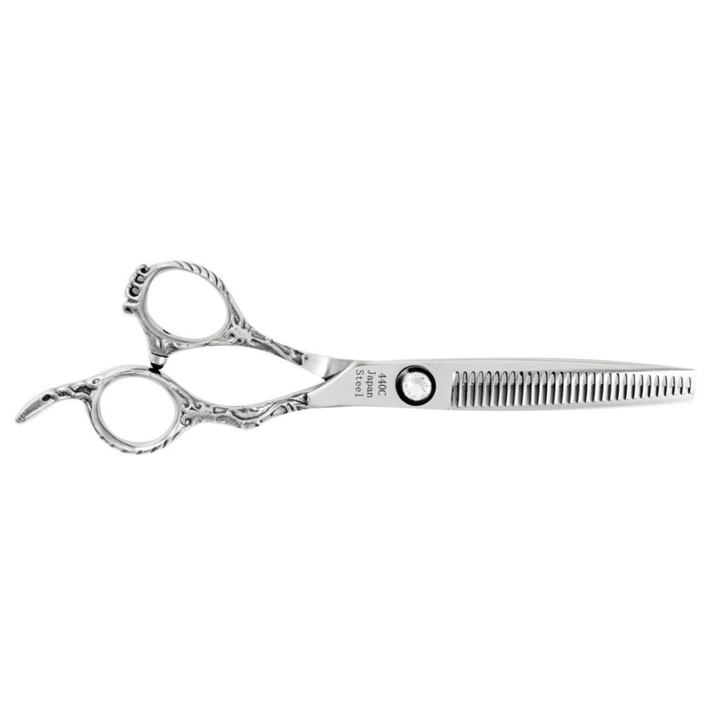 White Crystal 6.0" Professional Thinning Scissors