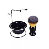 Mens Shaving Set Brush & Razor Safety with Stand