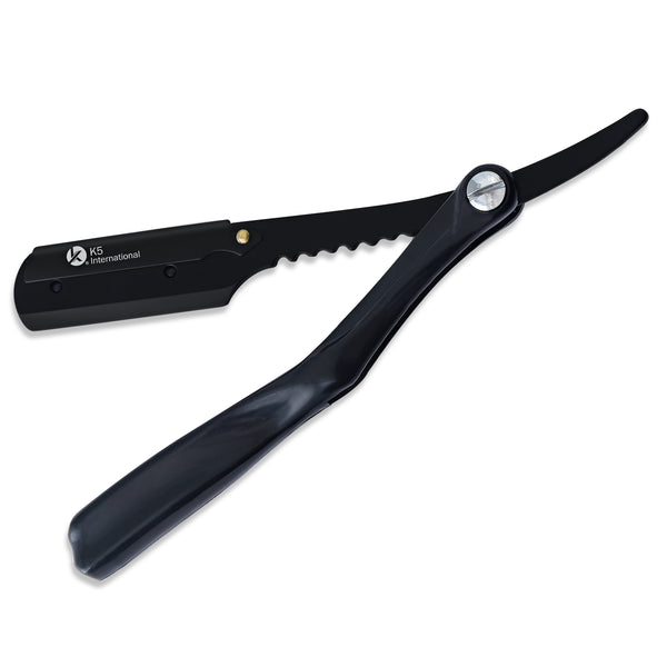 Slick Professional Cut Throat Black Single Blade Razor