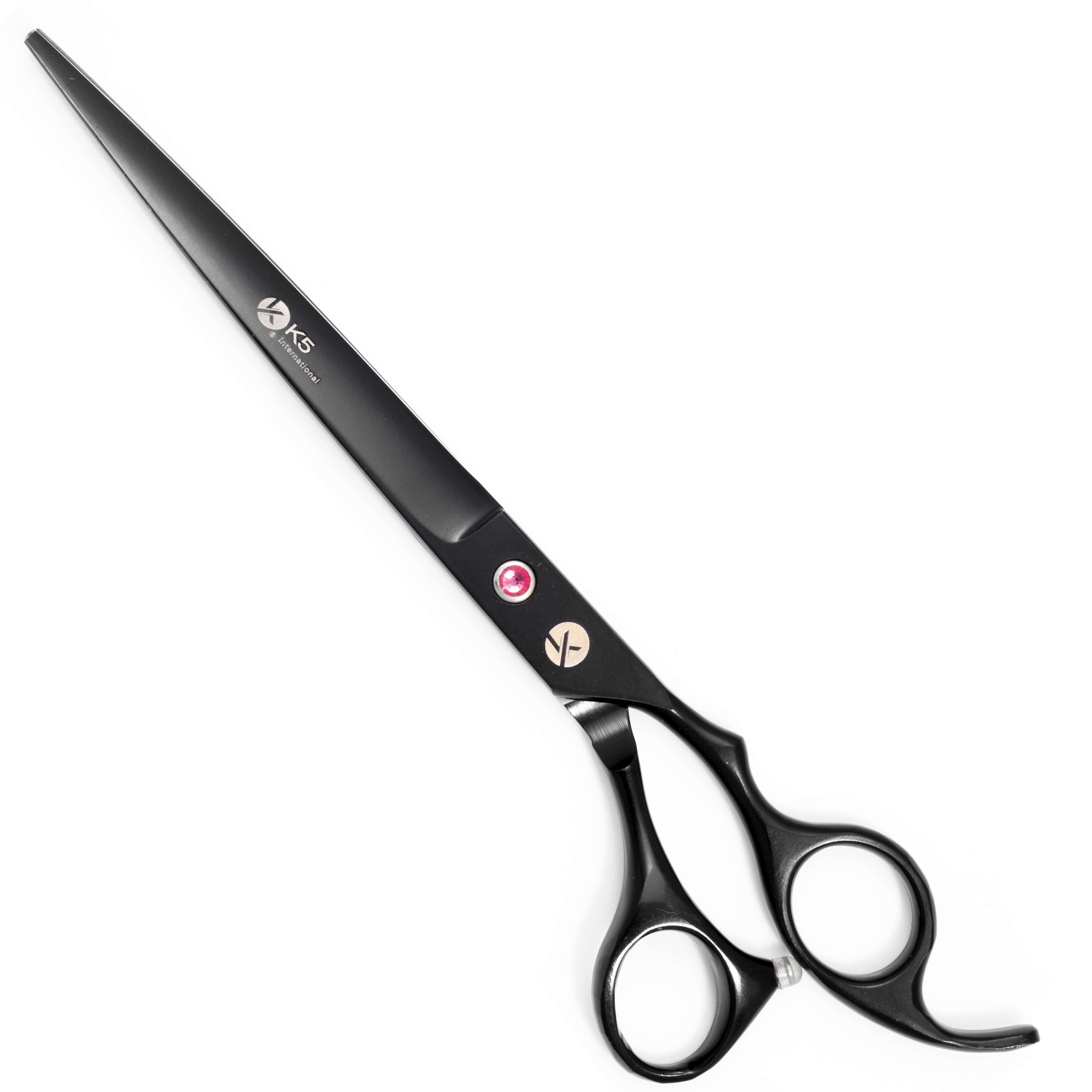 Matt Black Pet Grooming Straight Scissors