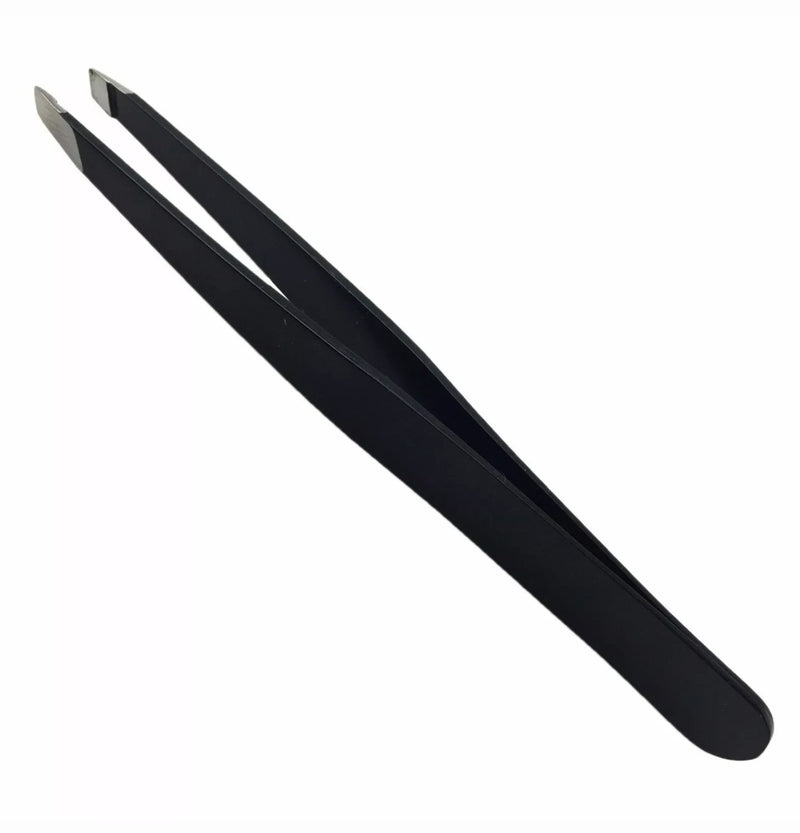 Black Slanted Tip Professional Eyebrow Tweezers