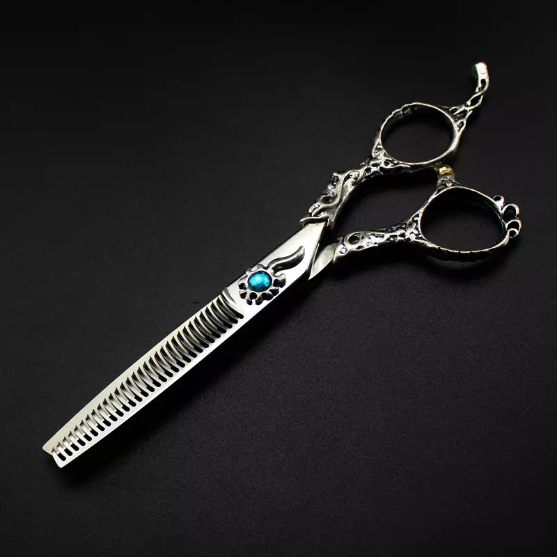 Hairdressing Scissors 6.0'' Blue Cystal