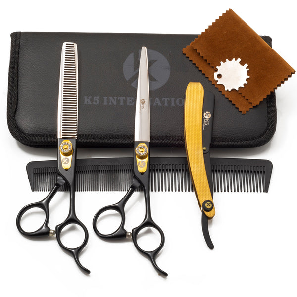 Black Line 7.0" Hairdressing Scissors Set