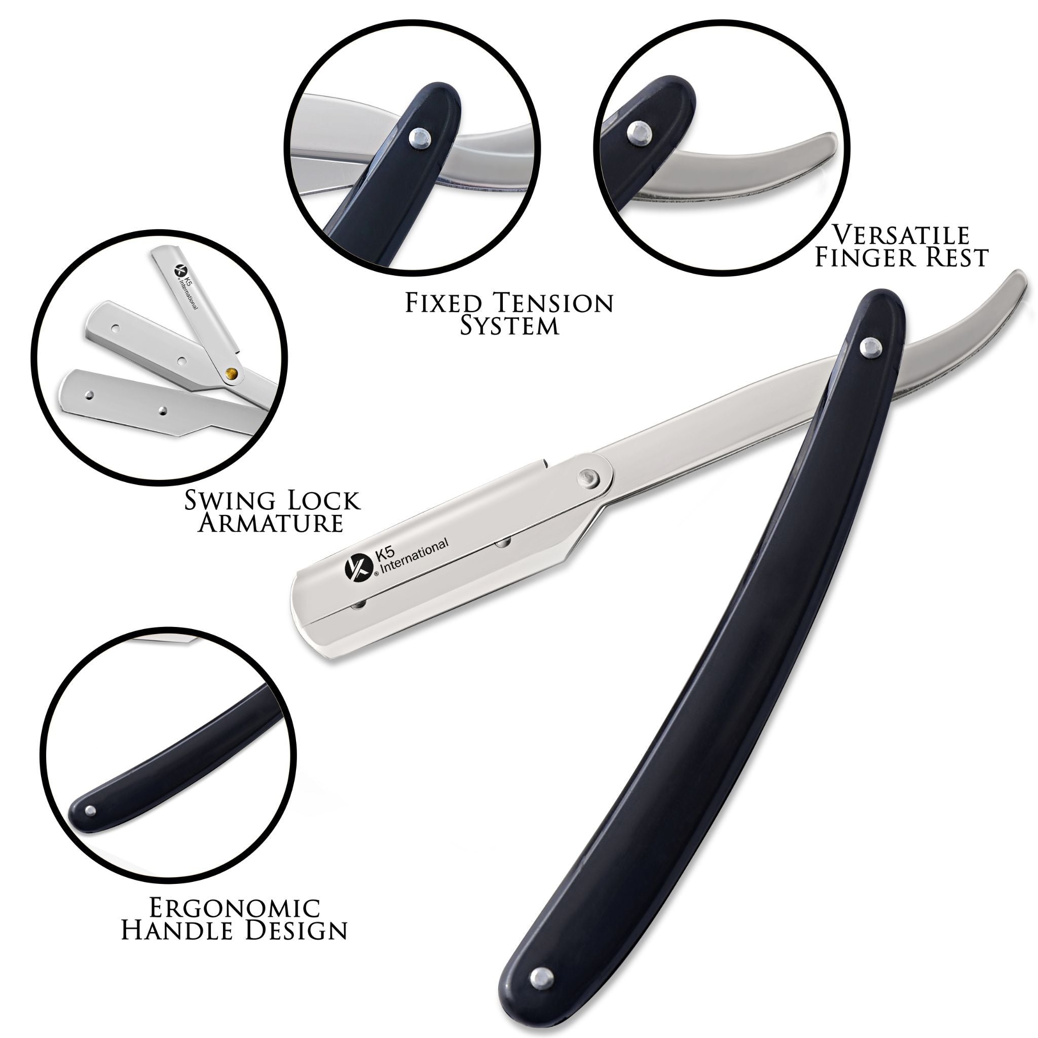 Barbers Razor Handle Plastic Handle Straight Razor For Barbers