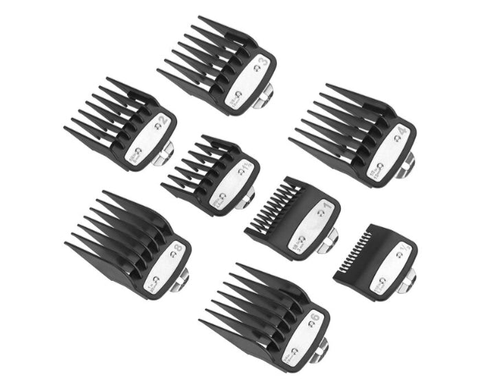 8 Pcs  Wahl Hair Clipper Combs Guide Kit Guards