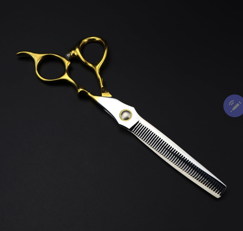 Elegant Gold 6.5" 440c Hairdressing Scissors Set