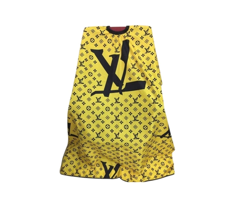 LV Yellow & Black Barber Hairdressing Cape