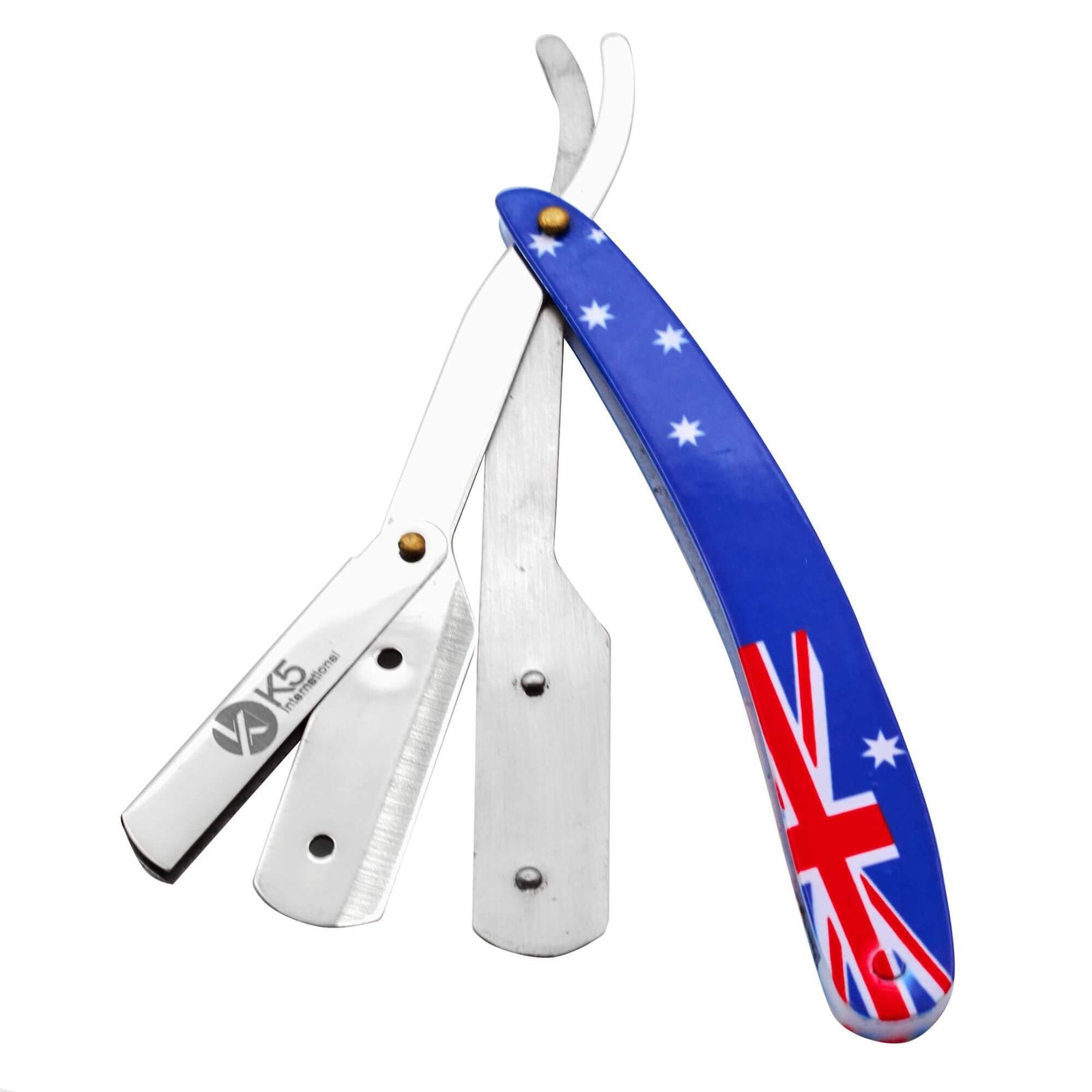 Australian Flag Single Blade Straight Razor