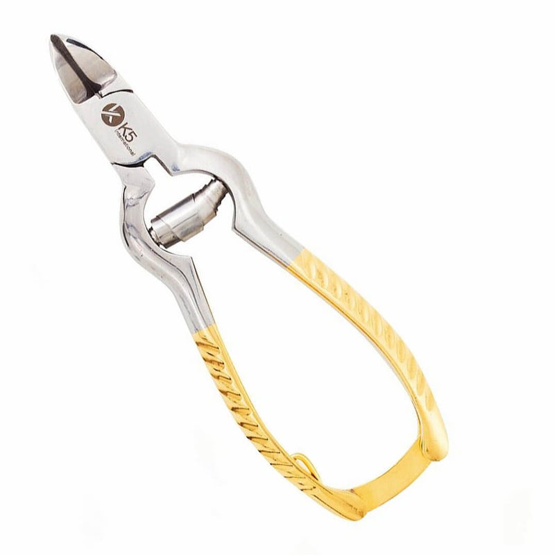 Toe Nail Cutter With Gold Plated Handle