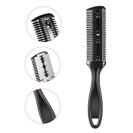 Black Hair Shaper/ Slicer Thinning Razor Comb